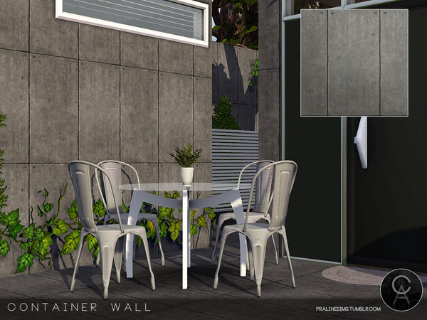 Sims 3 — Container Wall by Pralinesims — By Pralinesims 