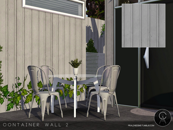 Sims 3 — Container Wall 2 by Pralinesims — By Pralinesims 