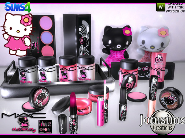 Sims 4 — HK_mac  make up set by jomsims — HK_mac make up set. new clutters deco set. HK mac theme. to decorate your