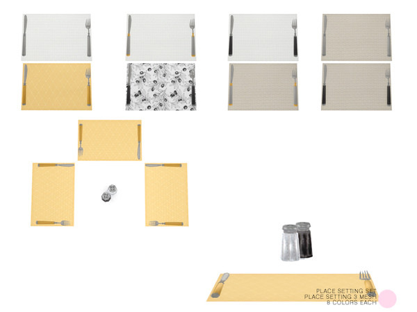 Sims 4 — Place Setting 3 Mesh by DOT — Place Setting 3 Mesh by DOT of The Sims Resource