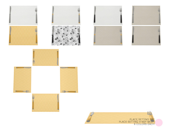 Sims 4 — Place Setting 4 NSP Mesh by DOT — Place Setting 4 NSP Mesh by DOT of The Sims Resource