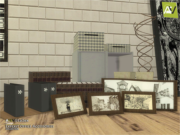 Sims 4 — Expexit Office Accessories by ArtVitalex — - Expexit Office Accessories - ArtVitalex@TSR, Nov 2017 - All objects