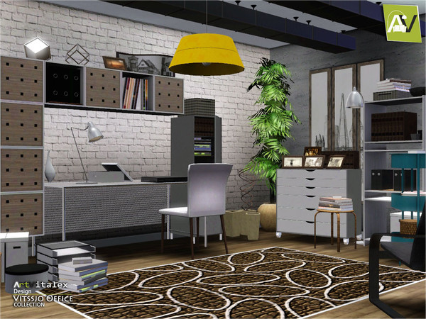 Sims 3 — Vitssjo Office by ArtVitalex — - Vitssjo Office - ArtVitalex@TSR, Apr 2016 - All objects are recolorable -