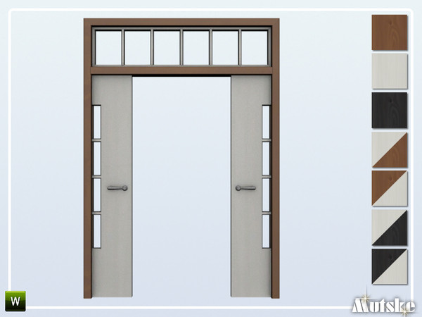 Sims 4 — Bari Arch Pocket Doors Single 3x1 by Mutske — This arch with pocket doors is part of the Bari Constructionset.