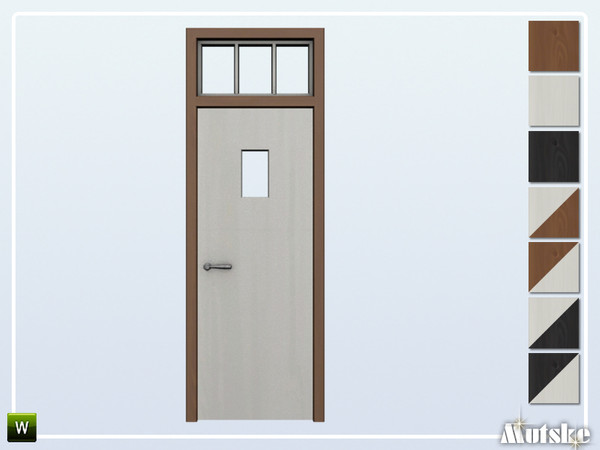 Sims 4 — Bari Door Glass A Single 2x1 by Mutske — This Door is part of the Bari Constructionset. Made by Mutske@TSR. 