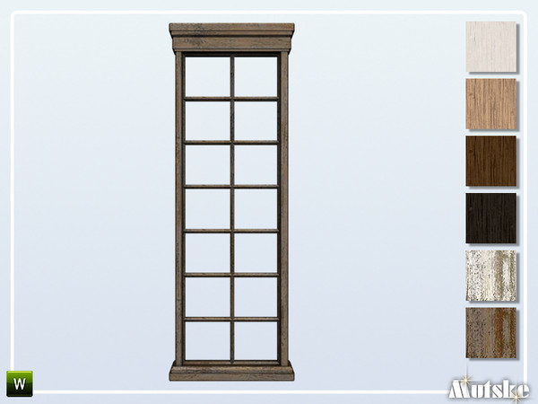 Sims 4 — Upton Window Tall Single 2x1 by Mutske — This window is part of the Upton Constructionset. Made by Mutske@TSR. 