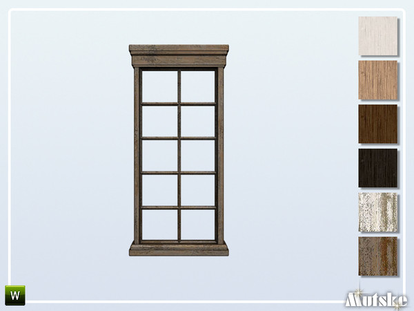 Sims 4 — Upton Window Middle Single 2x1 by Mutske — This window is part of the Upton Constructionset. Made by Mutske@TSR.