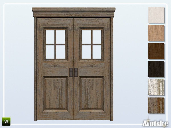 Sims 4 — Upton Door Top Glass 2x1 by Mutske — This door is part of the Upton Constructionset. Made by Mutske@TSR. 