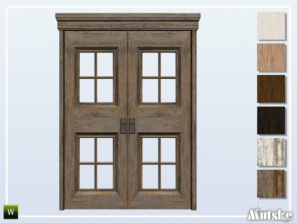 Sims 4 — Upton Door Glass 2x1 by Mutske — This door is part of the Upton Constructionset. Made by Mutske@TSR. 
