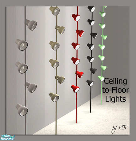 Sims 2 — Trice As Nice Floor Display Lamp  by DOT — Trice As Nice Floor to Ceiling Pole Display Lamp. Sims2 by DOT of The