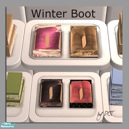 Sims 2 — Winter Boot Boxed by DOT — Winter Boot Boxed. Sims2 by DOT of The Sims Resource.