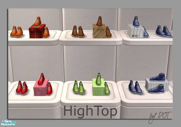 Sims 2 — HighTop by DOT — HighTop Boxed and on the Floor. 2 meshes plus recolors. Sims2 by DOT of The Sims Resource.