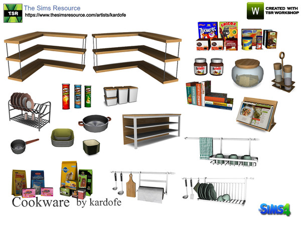 Sims 4 — kardofe_Cookware_ by kardofe — Various decorative objects to create disorder in the kitchen, there are also two
