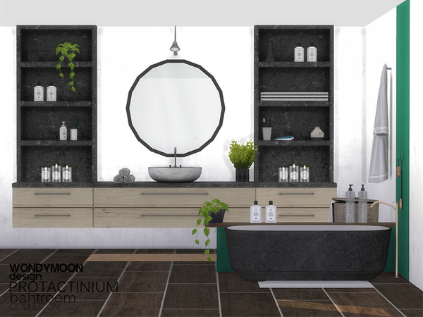 Sims 4 — Protactinium Bathroom by wondymoon — - Protactinium Bathroom - Wondymoon|TSR - Creations'2017 - Set Contains