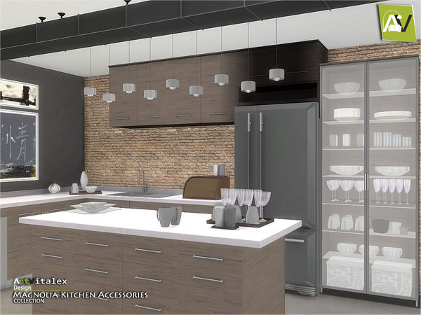 Sims 4 — Magnolia Kitchen Accessories by ArtVitalex — - Magnolia Kitchen Accessories - ArtVitalex@TSR, Dec 2017 - All
