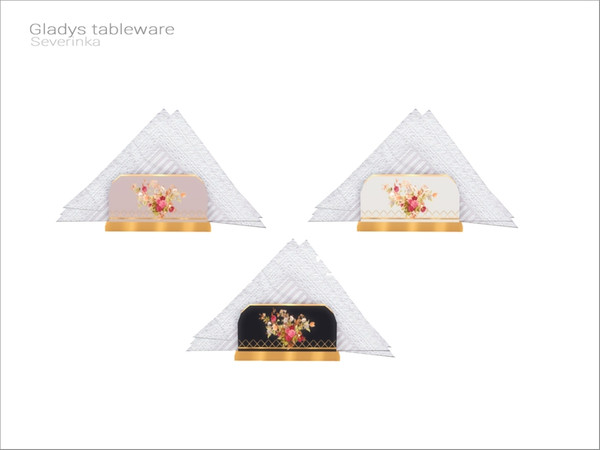 Sims 4 — [Gladys tableware] - napkins by Severinka_ — Napkins From the set 'Gladys tableware' Build / Buy category: Decor