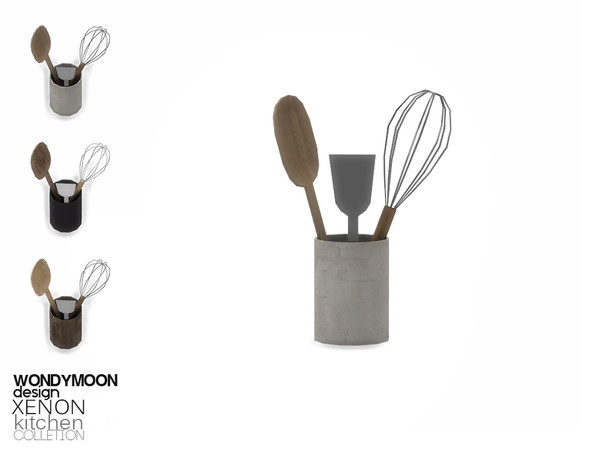 Sims 4 — Xenon Utensil Holder by wondymoon — - Xenon Kitchen - Utensil Holder - Wondymoon|TSR - Creations'2017
