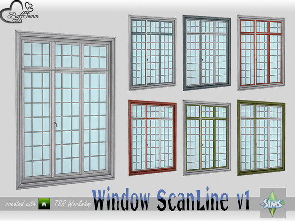 Sims 4 — WindowSet ScanLine Full 2x1 v1 by BuffSumm — Part of the *Window Set ScanLine* Created by BuffSumm @ TSR