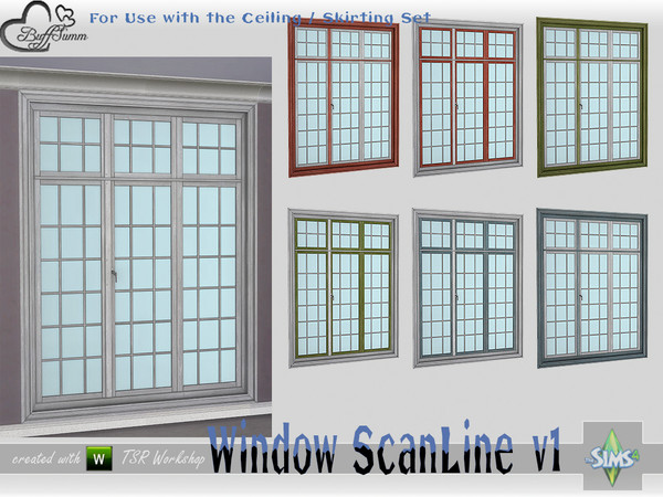 Sims 4 — WindowSet ScanLine Full 2x1 v1 ceiling by BuffSumm — Part of the *Window Set ScanLine* Created by BuffSumm @ TSR