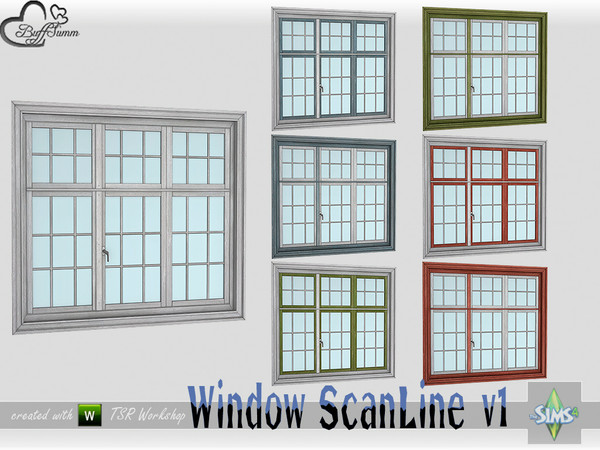 Sims 4 — WindowSet ScanLine Single 2x1 v1 by BuffSumm — Part of the *Window Set ScanLine* Created by BuffSumm @ TSR