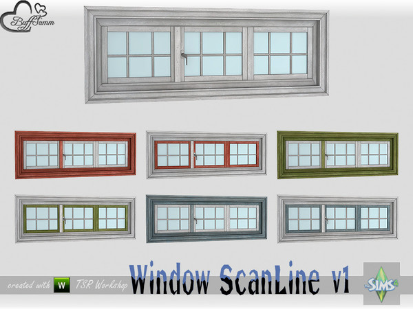 Sims 4 — WindowSet ScanLine Privacy 2x1 v1 by BuffSumm — Part of the *Window Set ScanLine* Created by BuffSumm @ TSR