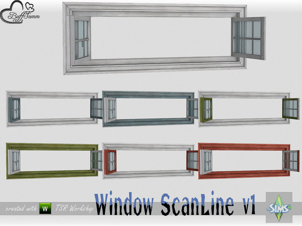 Sims 4 — WindowSet ScanLine Privacy 2x1 v1 open by BuffSumm — Part of the *Window Set ScanLine* Created by BuffSumm @ TSR