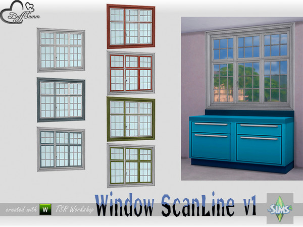Sims 4 — WindowSet ScanLine Counter 2x1 v1 by BuffSumm — Part of the *Window Set ScanLine* Created by BuffSumm @ TSR
