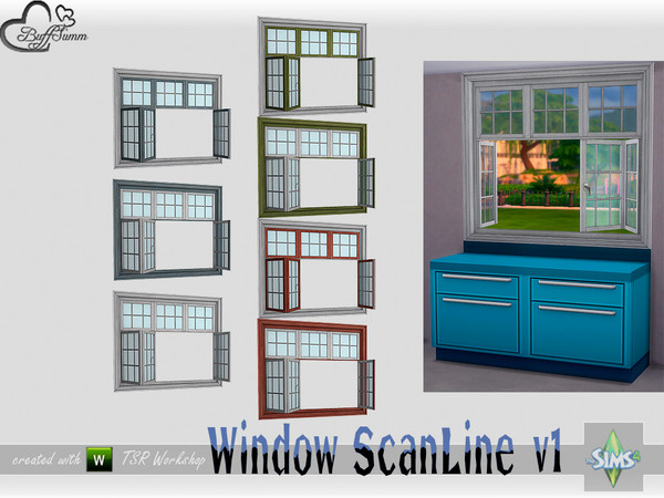 Sims 4 — WindowSet ScanLine Counter 2x1 v1 open by BuffSumm — Part of the *Window Set ScanLine* Created by BuffSumm @ TSR