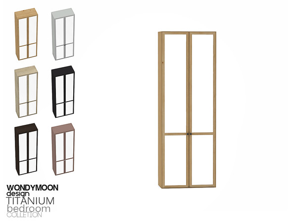 Sims 4 — Titanium Wardrobe with Mirror by wondymoon — - Titanium Bedroom - Wardrobe with Mirror - Wondymoon|TSR -