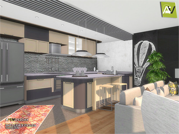 Sims 4 — Integra Kitchen by ArtVitalex — - Integra Kitchen - ArtVitalex@TSR, Jan 2018 - All objects three has a different