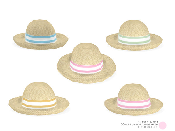 Sims 4 — Coast Sun Hat Table Mesh by DOT — Coast Sun Hat Table Mesh by DOT of The Sims Resource