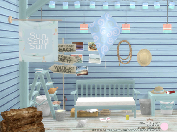 Sims 4 — Coast Sun Set by DOT — Coast Sun Set. 14 Contemporary meshes that includes 2 seating, and end table with