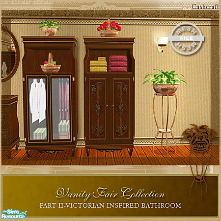 Sims 2 — Vanity Fair Bathroom - Cabinet002 Mesh by Cashcraft — Vanity Fair Collection Part II is a Victorian inspired