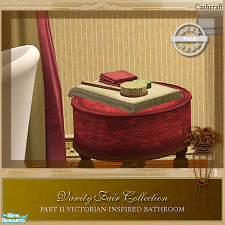 Sims 2 — Vanity Fair Bathroom - Bathbrush Mesh by Cashcraft — Vanity Fair Collection Part II is a Victorian inspired