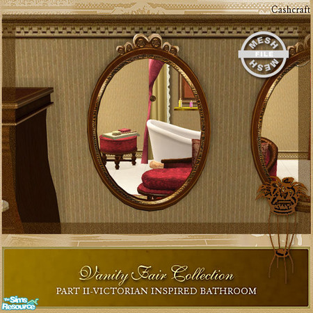 Sims 2 — Vanity Fair Bathroom - Mirror Mesh by Cashcraft — Vanity Fair Collection Part II is a Victorian inspired
