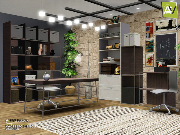 Sims 3 — Vagsberg Office by ArtVitalex — - Vagsberg Office - ArtVitalex@TSR, Aug 2016 - All objects are recolorable -