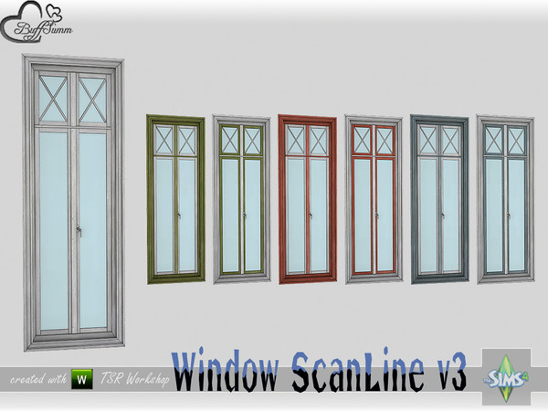 Sims 4 — WindowSet ScanLine Full 1x1 v3 by BuffSumm — Part of the *Window Set ScanLine* Created by BuffSumm @ TSR