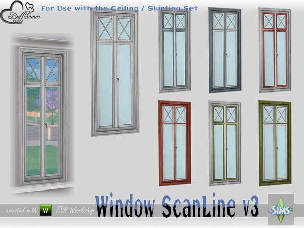 Sims 4 — WindowSet ScanLine Full 1x1 v3 ceiling   by BuffSumm — Part of the *Window Set ScanLine* Created by BuffSumm @