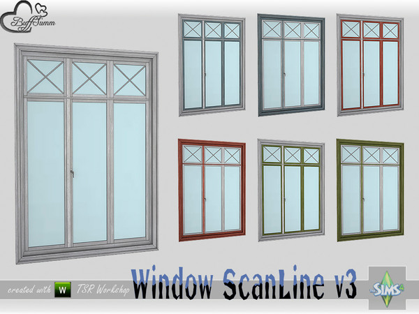 Sims 4 — WindowSet ScanLine Full 2x1 v3 by BuffSumm — Part of the *Window Set ScanLine* Created by BuffSumm @ TSR