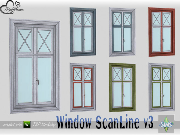 Sims 4 — WindowSet ScanLine Single 1x1 v3 by BuffSumm — Part of the *Window Set ScanLine* Created by BuffSumm @ TSR