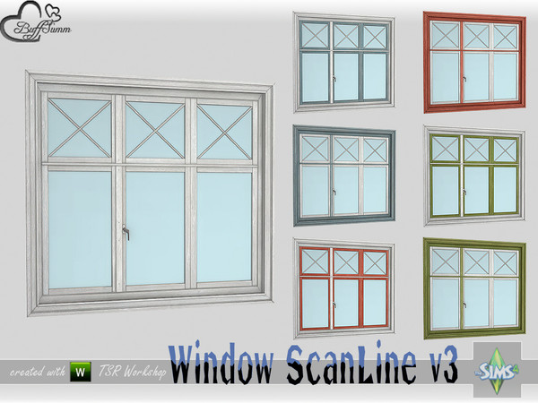 Sims 4 — WindowSet ScanLine Single 2x1 v3 by BuffSumm — Part of the *Window Set ScanLine* Created by BuffSumm @ TSR