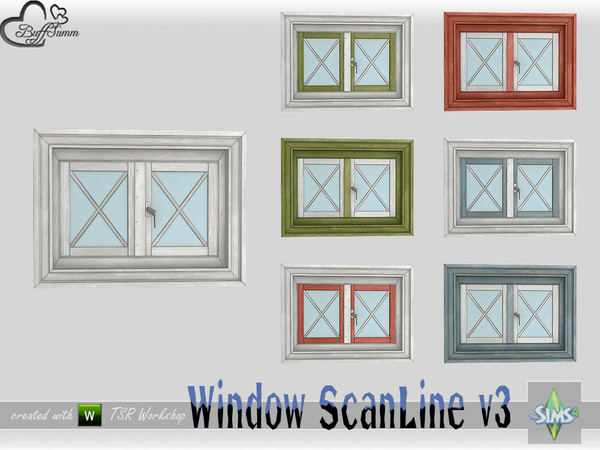 Sims 4 — WindowSet ScanLine Privacy 1x1 v3 by BuffSumm — Part of the *Window Set ScanLine* Created by BuffSumm @ TSR
