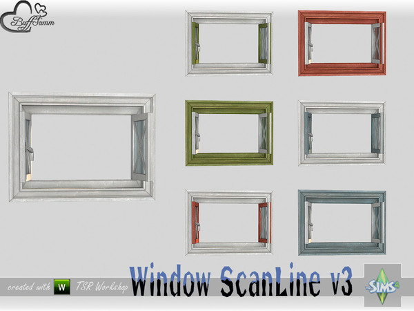 Sims 4 — WindowSet ScanLine Privacy 1x1 v3 open by BuffSumm — Part of the *Window Set ScanLine* Created by BuffSumm @ TSR
