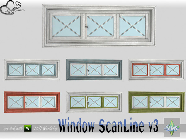 Sims 4 — WindowSet ScanLine Privacy 2x1 v3 by BuffSumm — Part of the *Window Set ScanLine* Created by BuffSumm @ TSR