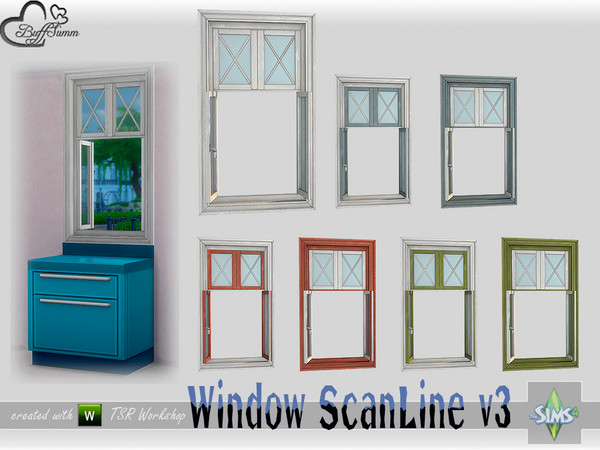 Sims 4 — WindowSet ScanLine Counter 1x1 v3 open by BuffSumm — Part of the *Window Set ScanLine* Created by BuffSumm @ TSR