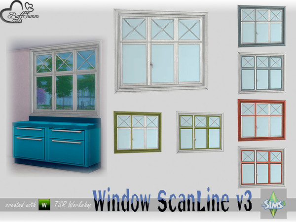 Sims 4 — WindowSet ScanLine Counter 2x1 v3 by BuffSumm — Part of the *Window Set ScanLine* Created by BuffSumm @ TSR
