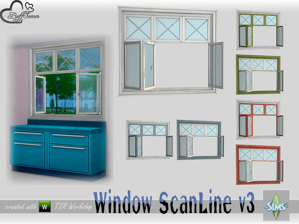 Sims 4 — WindowSet ScanLine Counter 2x1 v3 open by BuffSumm — Part of the *Window Set ScanLine* Created by BuffSumm @ TSR