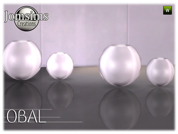 Sims 4 — obal 2 metal ball vase deco by jomsims — obal 2 metal ball vase deco