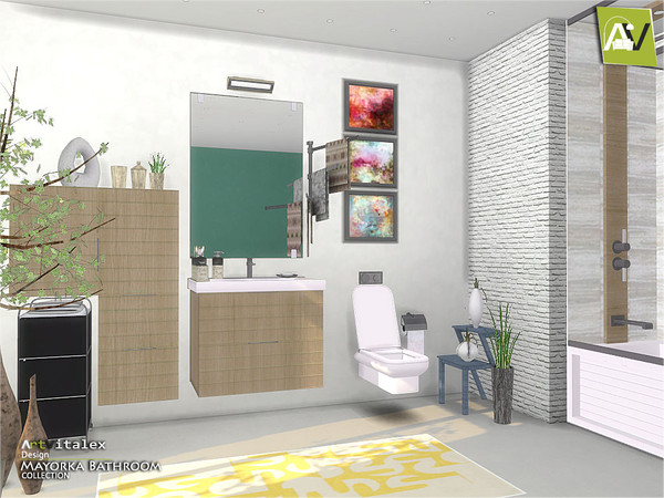 Sims 4 — Mayorka Bathroom by ArtVitalex — - Mayorka Bathroom - ArtVitalex@TSR, Mar 2018 - All objects three has a