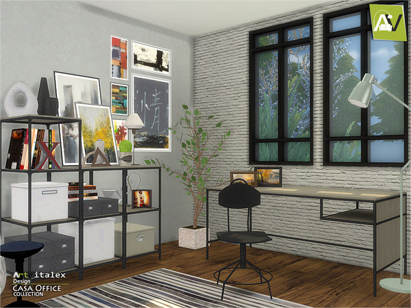 Sims 4 — Casa Office by ArtVitalex — - Casa Office - ArtVitalex@TSR, Mar 2018 - All objects three has a different pattern
